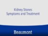 Kidney Stones Symptoms and Treatments
