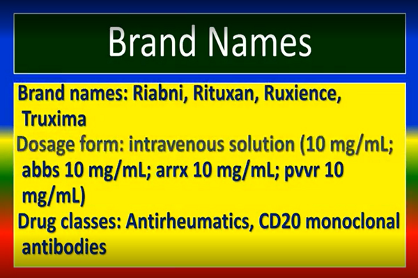 RITUXIMAB Generic Name, Brand Names, Precautions