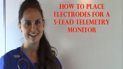 Lead Electrode Placement Cardiac Telemetry Monitor